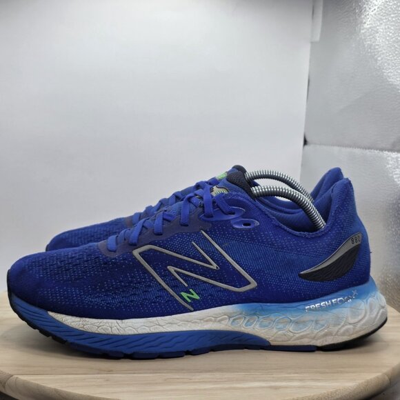 Mens Size 10.5- NEW BALANCE FRESH FOAM X MENS M880S12 Blue Running Shoes 2E Wide - Picture 1 of 11